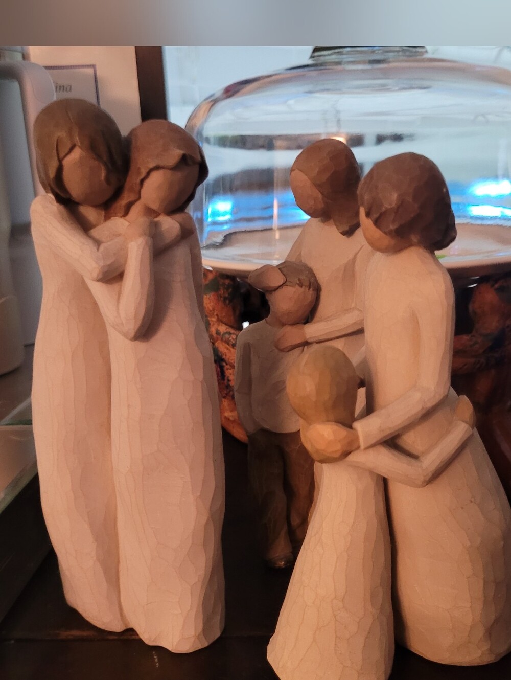 (3) Willow Tree Handcrafted Beige Family Figurine Set